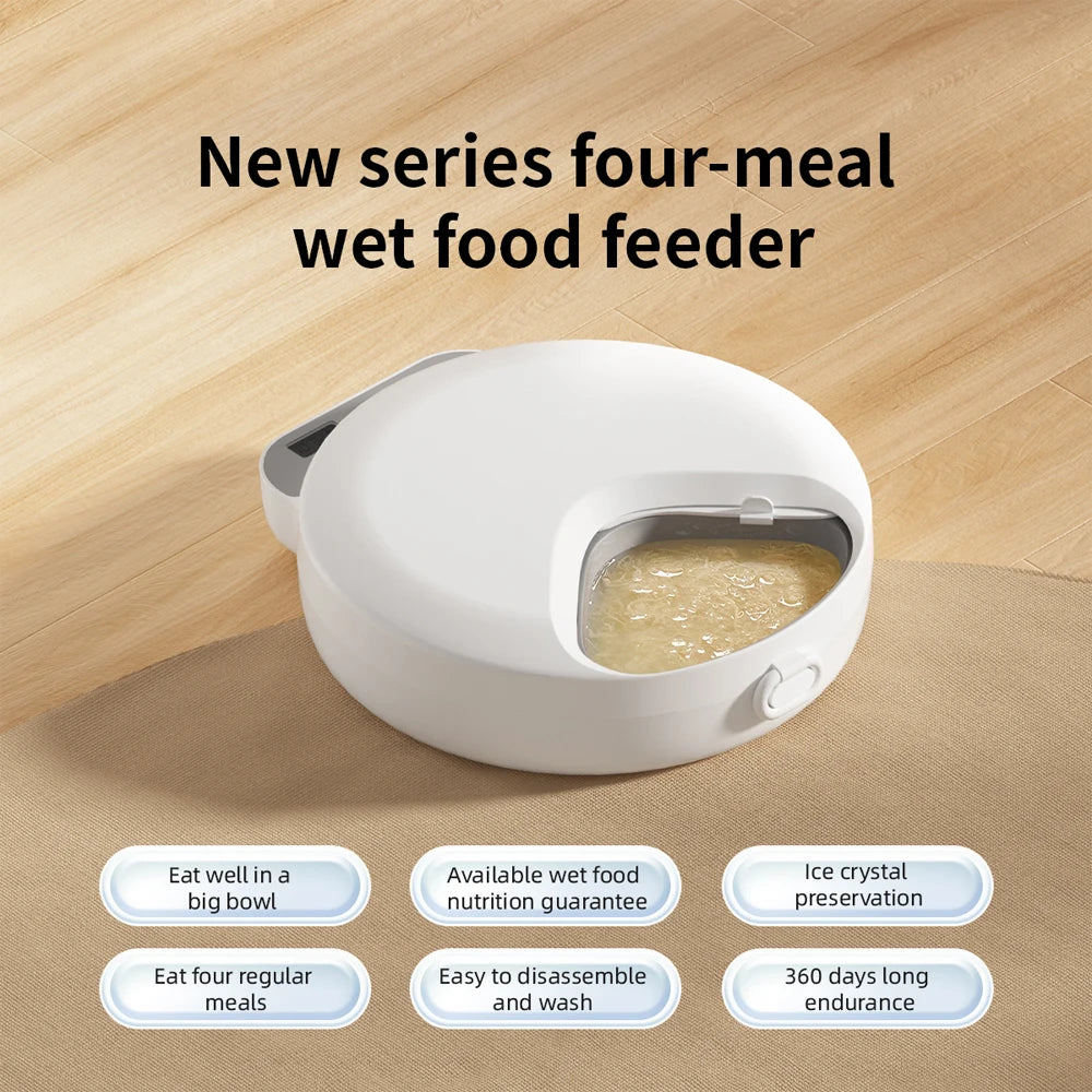 Mystery Paw 4-Meal Automatic Pet Feeder: Fresh Meals for Cats & Dogs
