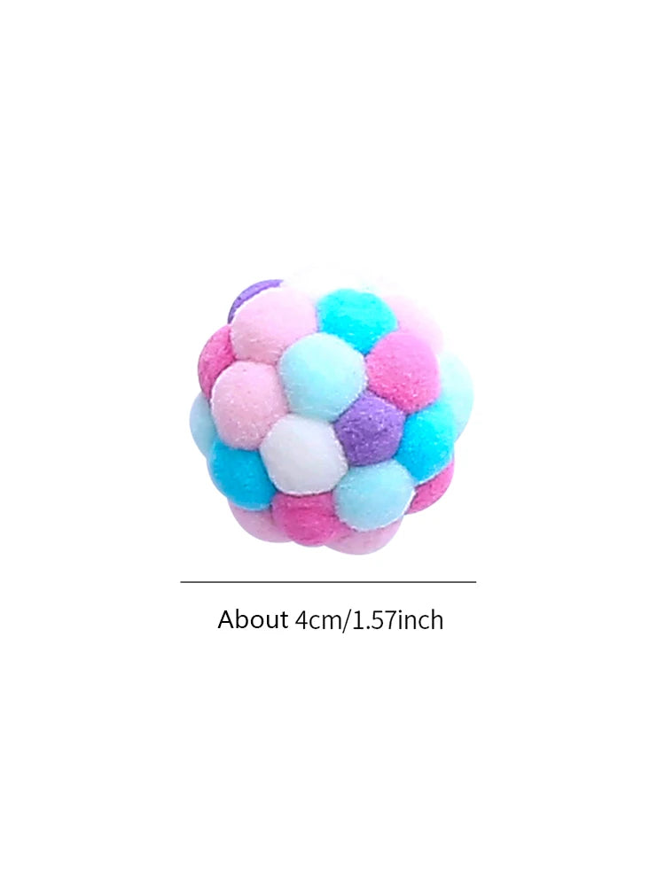 Mystery Paw Colorful Handmade Bell Ball - Interactive Cat Toy