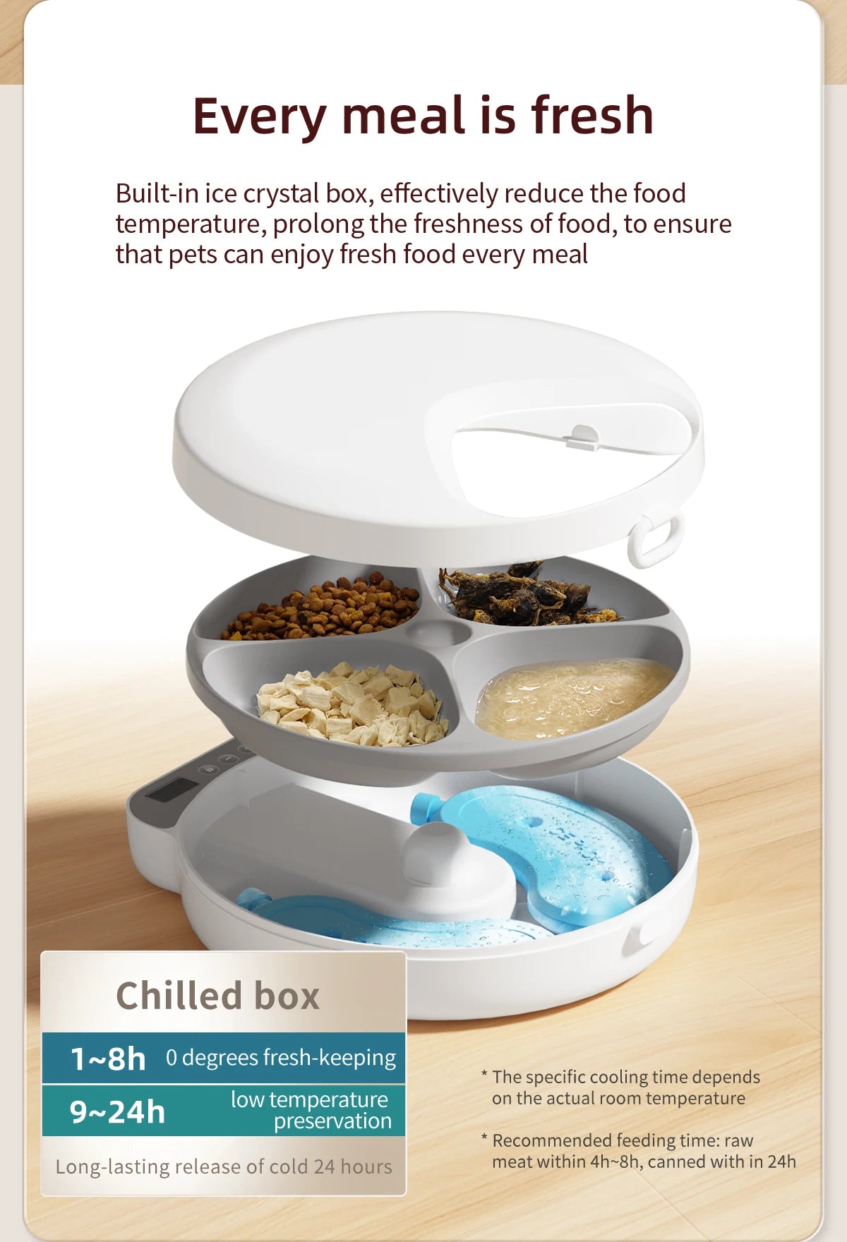 Mystery Paw 4-Meal Automatic Pet Feeder: Fresh Meals for Cats & Dogs