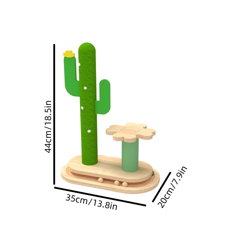 Cactus Ball Scratcher - Fun & Functional Cat Furniture