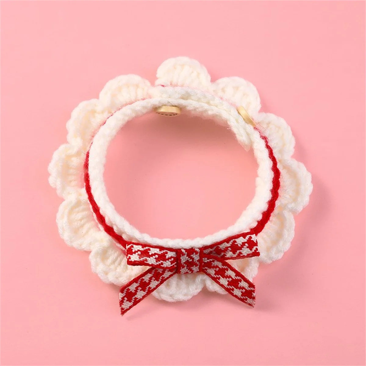 Hand-knitted Bow-knot Cat & Kitten Collar - Mystery Paw