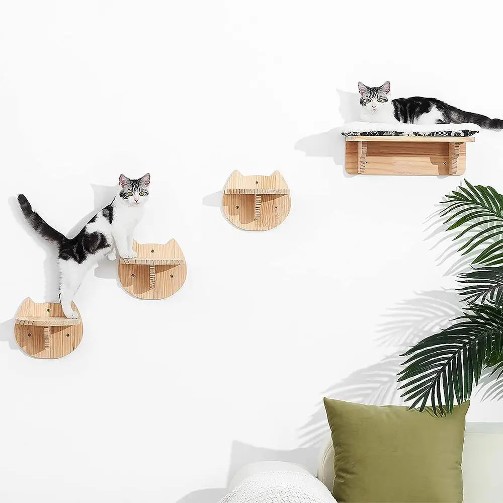 Mystery Paw Wall-Mounted Cat Playground: Climb, Scratch, Lounge!