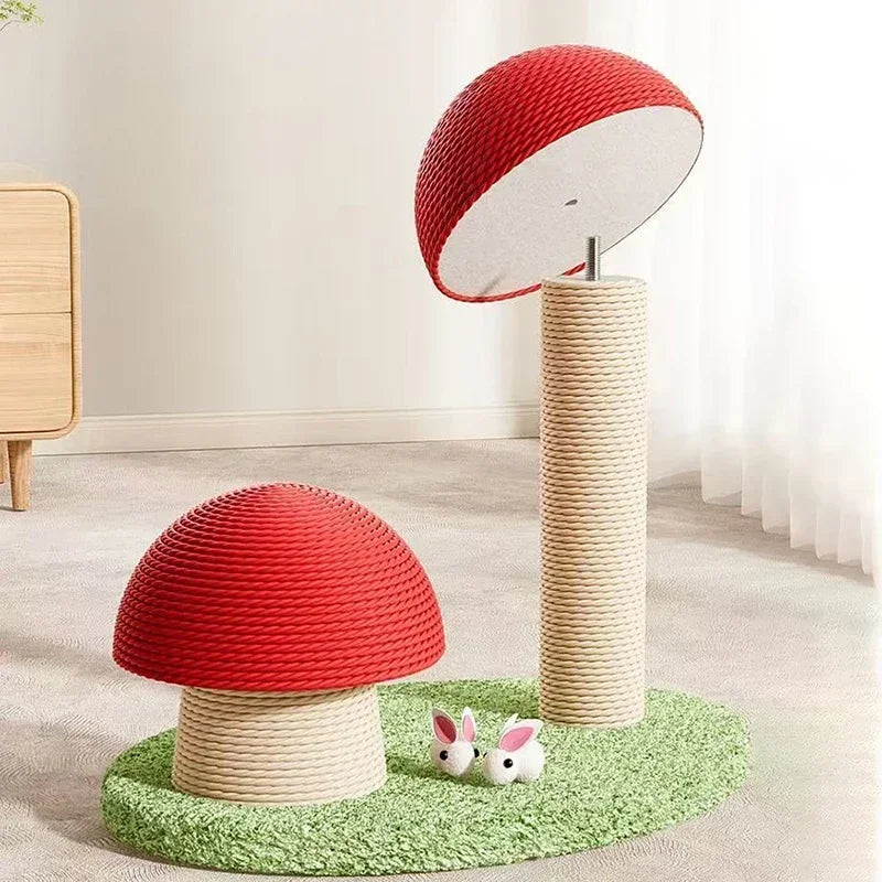 Mystery Paw Mushroom Cat Scratching Post - Whimsical Fun for Your Feline!