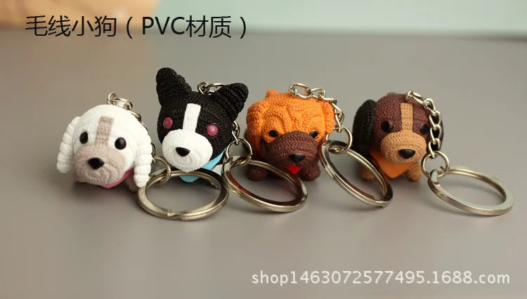 Cartoon Resin Dog Keychain - Cute & Trendy Pet Pendant