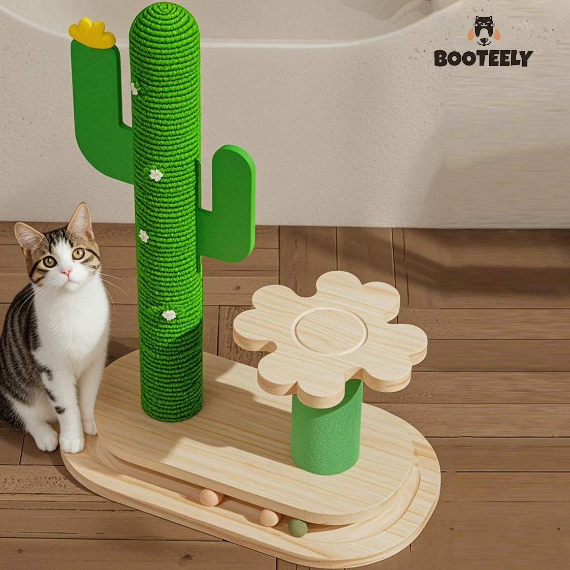 Cactus Ball Scratcher - Fun & Functional Cat Furniture