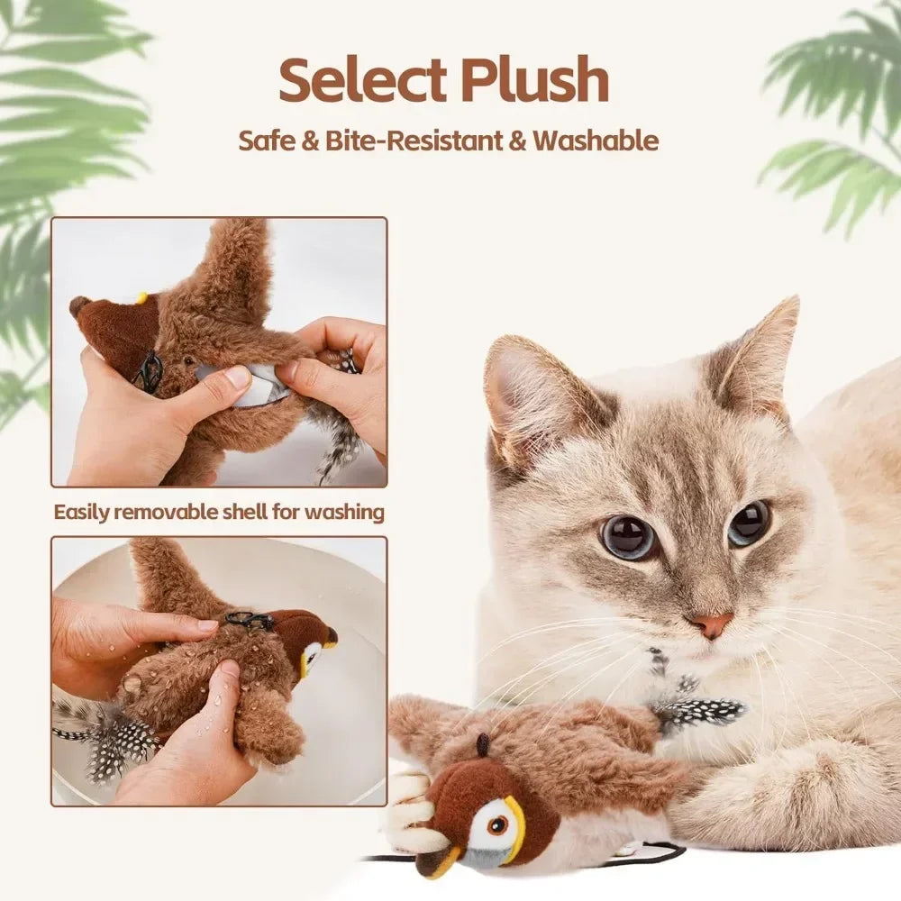 Mystery Paw Bird Chirping Toy for Cats & Dogs - Interactive Fun with Catnip