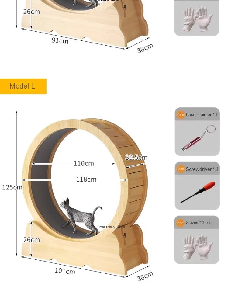 Eco-Friendly Cat Running Wheel - The Ultimate Exercise Equipment for Happy Cats