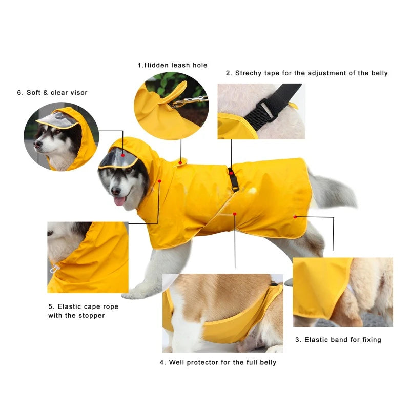 Mystery Paw Waterproof Dog Raincoat - Perfect for Any Adventure!