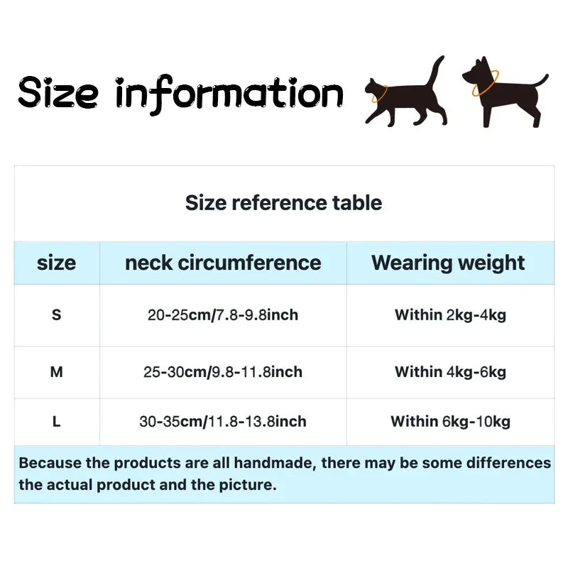 Handmade Knit Collar with Orchid Bell for Cats & Dogs
