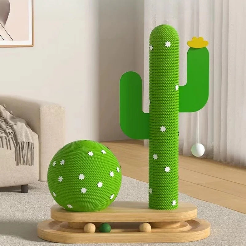 Cactus Ball Scratcher - Fun & Functional Cat Furniture