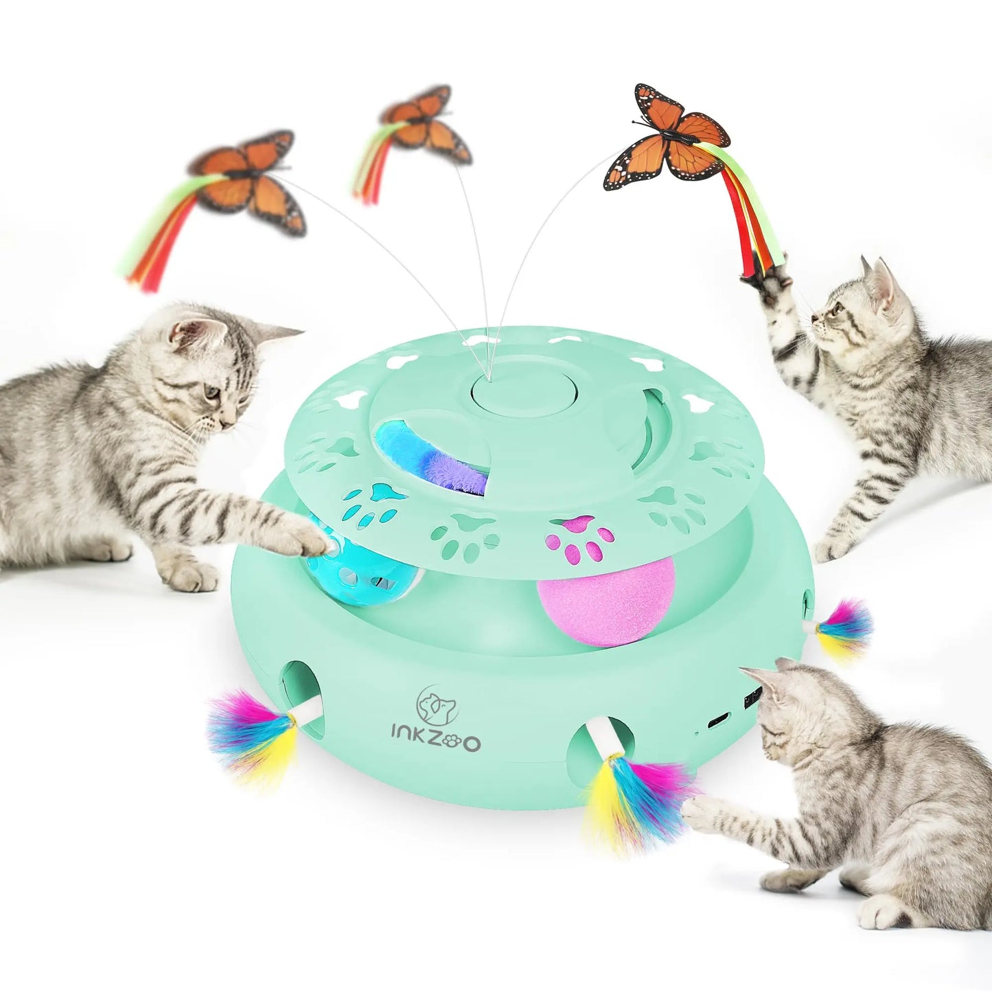 Mystery Paw Electric Interactive Feather Cat Toy - Endless Fun for Indoor Cats