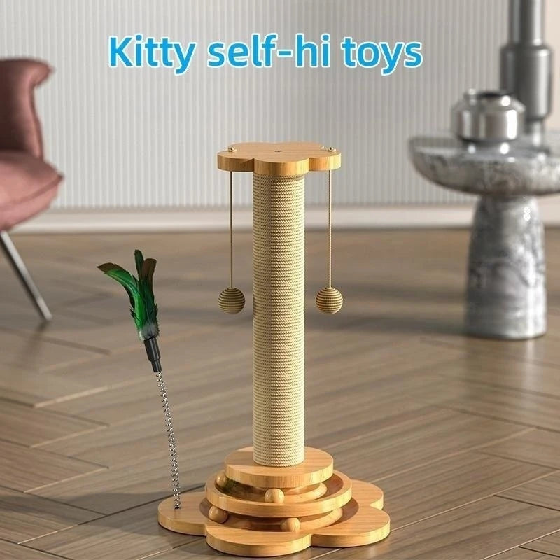 Mystery Paw Cat Turntable with Scratching Board & Toys