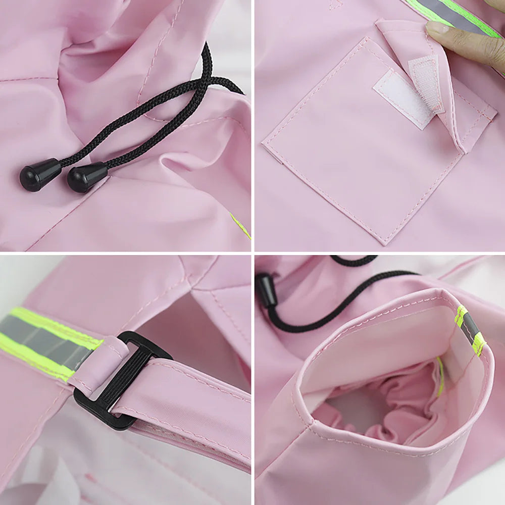 Corgi Style Waterproof Hooded Raincoat for Dogs