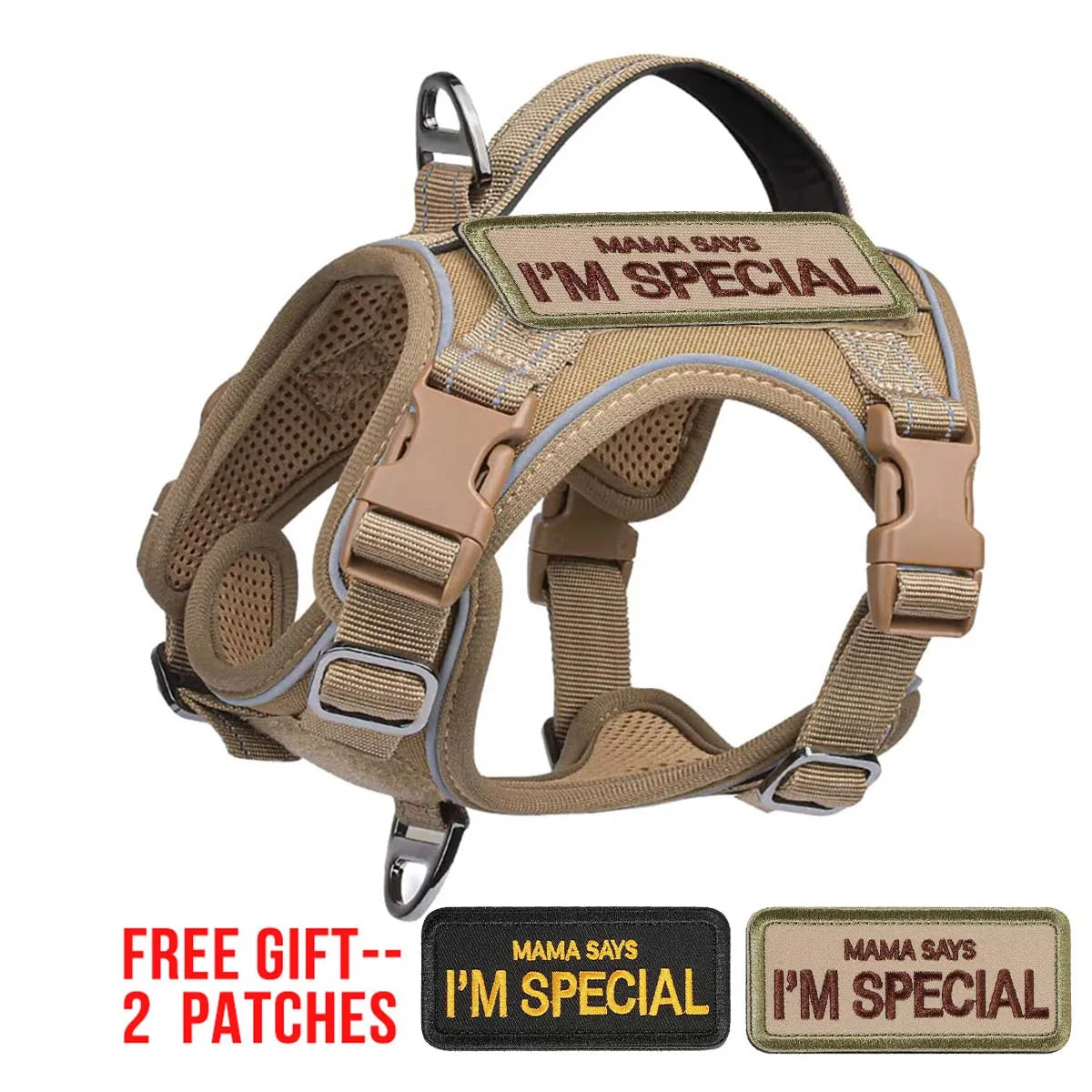 Tactical Reflective No-Pull Puppy Vest Harness - Mystery Paw