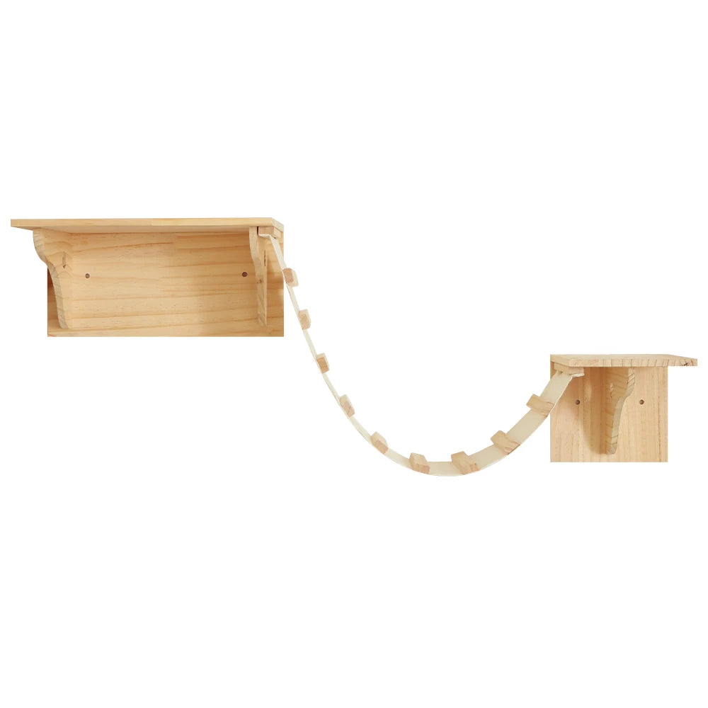 Mystery Paw Wall-Mounted Cat Playground: Climb, Scratch, Lounge!