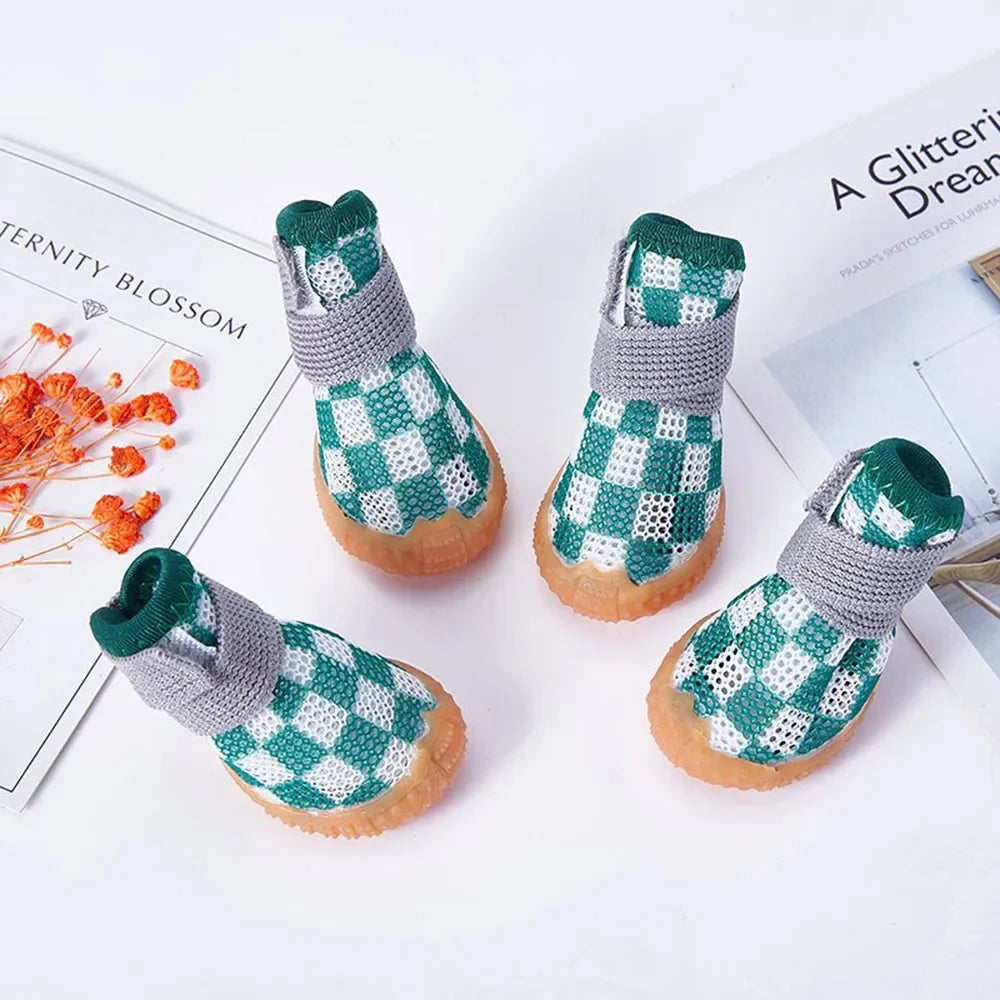 Paw-some Summer Dog Shoes: Breathable Anti-Slip Booties