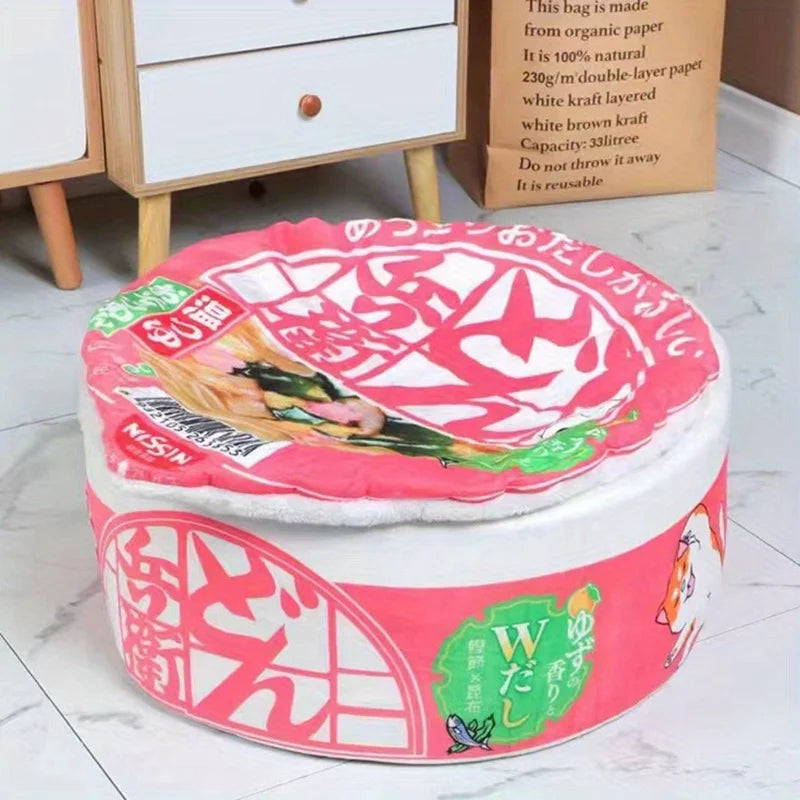 Instant Noodle Cozy Nest Bed for Cat, Cat Bed