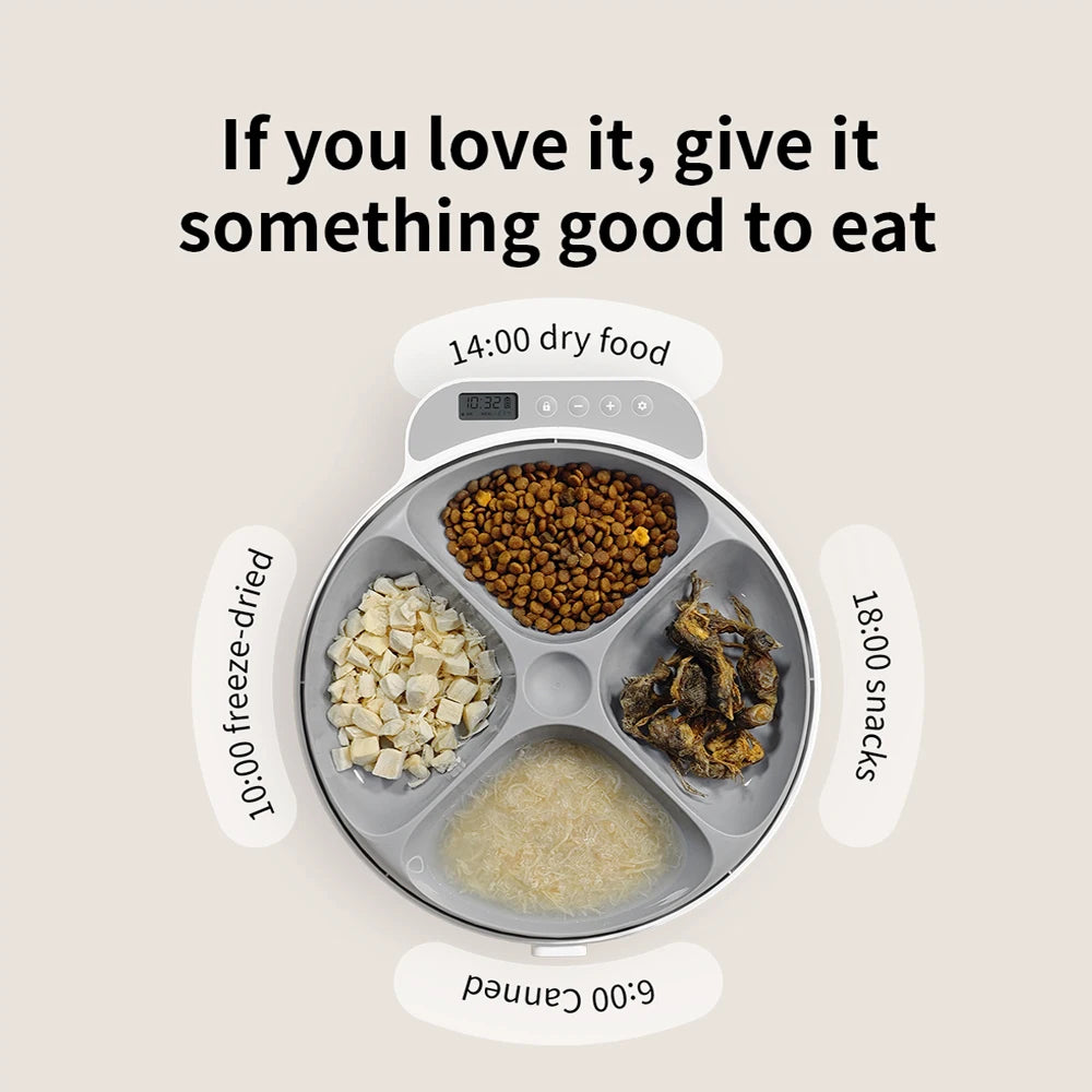 Mystery Paw 4-Meal Automatic Pet Feeder: Fresh Meals for Cats & Dogs