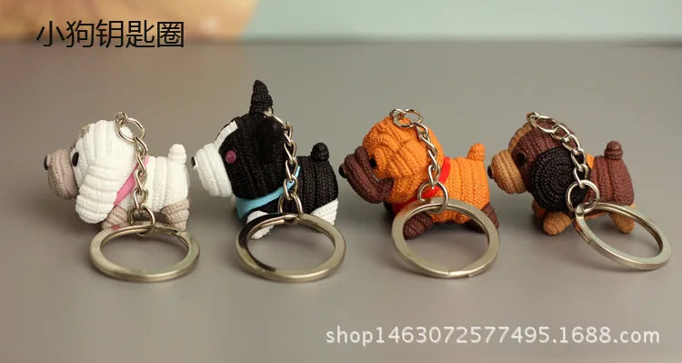 Cartoon Resin Dog Keychain - Cute & Trendy Pet Pendant
