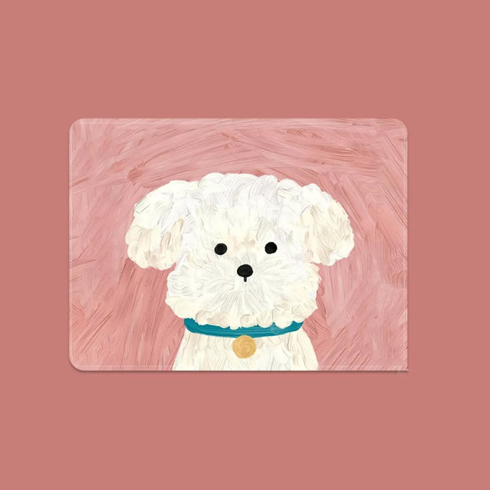 Mystery Paw Cartoon Dog Keyboard Mat - Fun Anti-Slip Desk Accessory