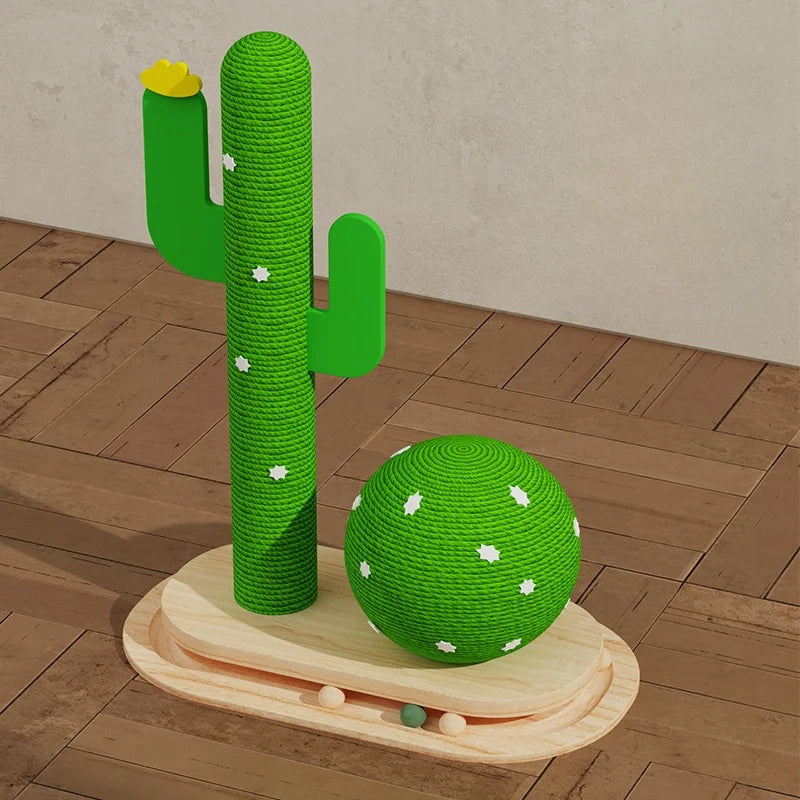 Cactus Ball Scratcher - Fun & Functional Cat Furniture