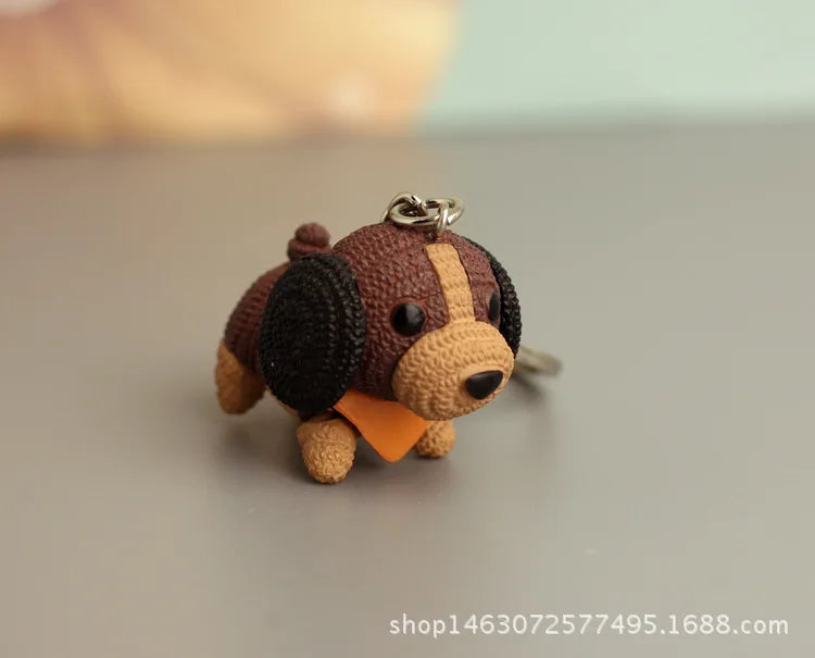 Cartoon Resin Dog Keychain - Cute & Trendy Pet Pendant