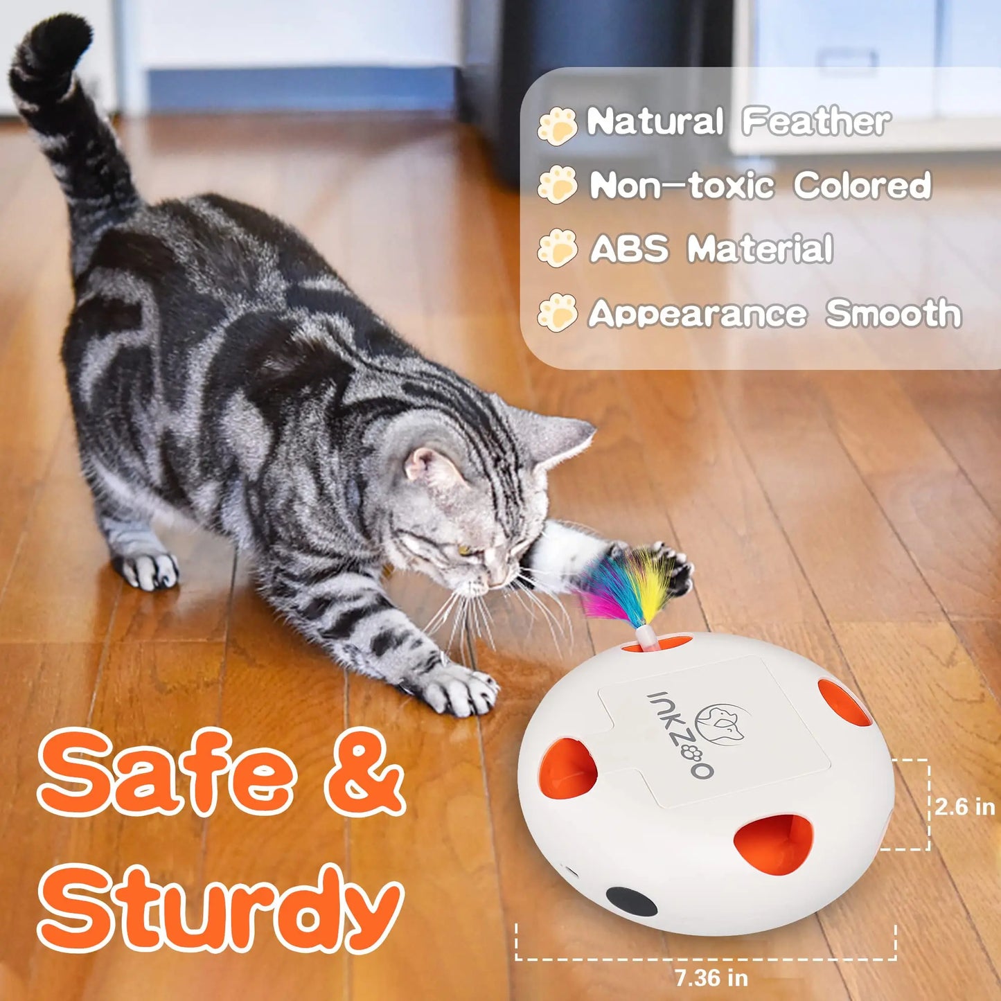 Mystery Paw Electric Interactive Feather Cat Toy - Endless Fun for Indoor Cats