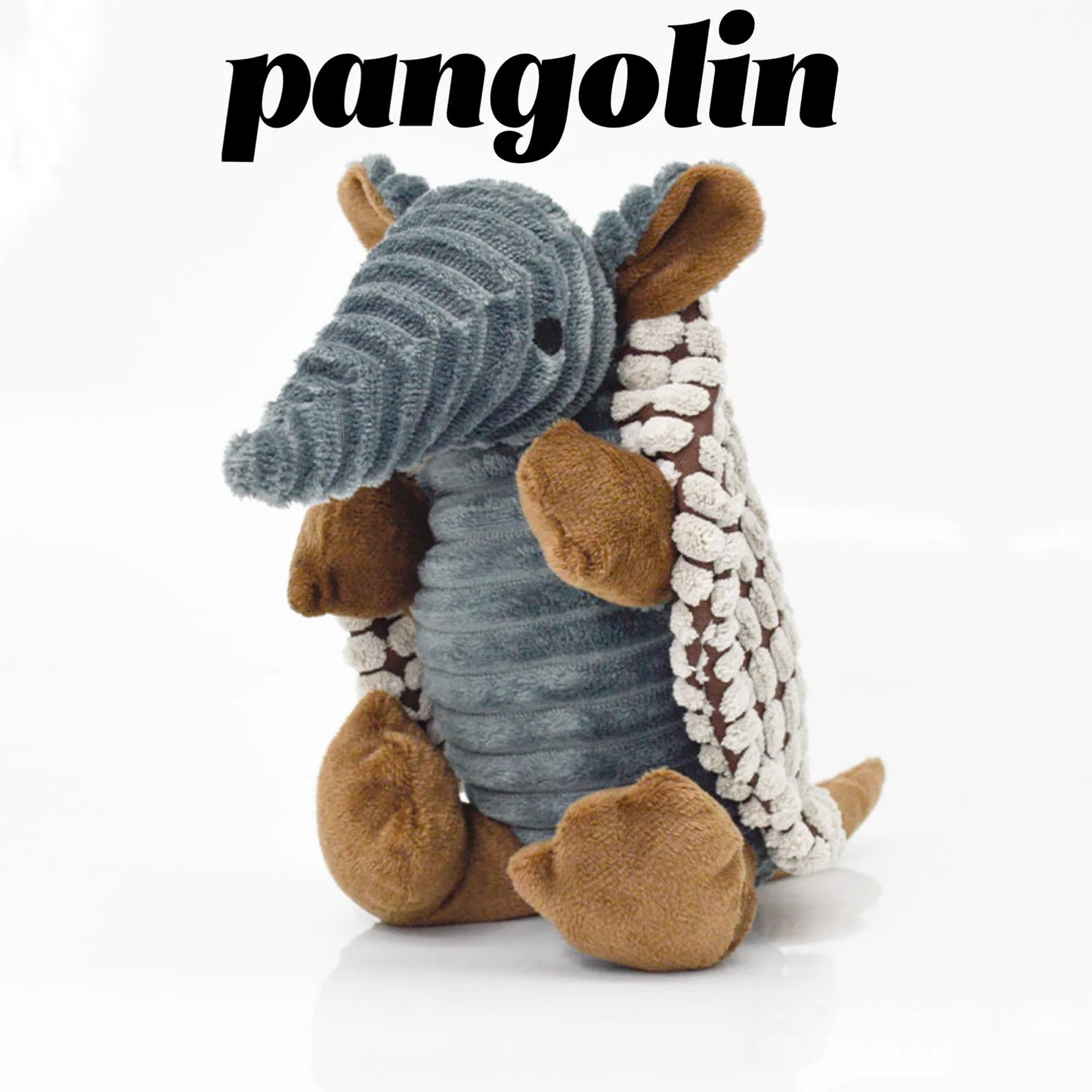 Mystery Paw Pangolin Squeaky Plush Toy for Dogs & Cats