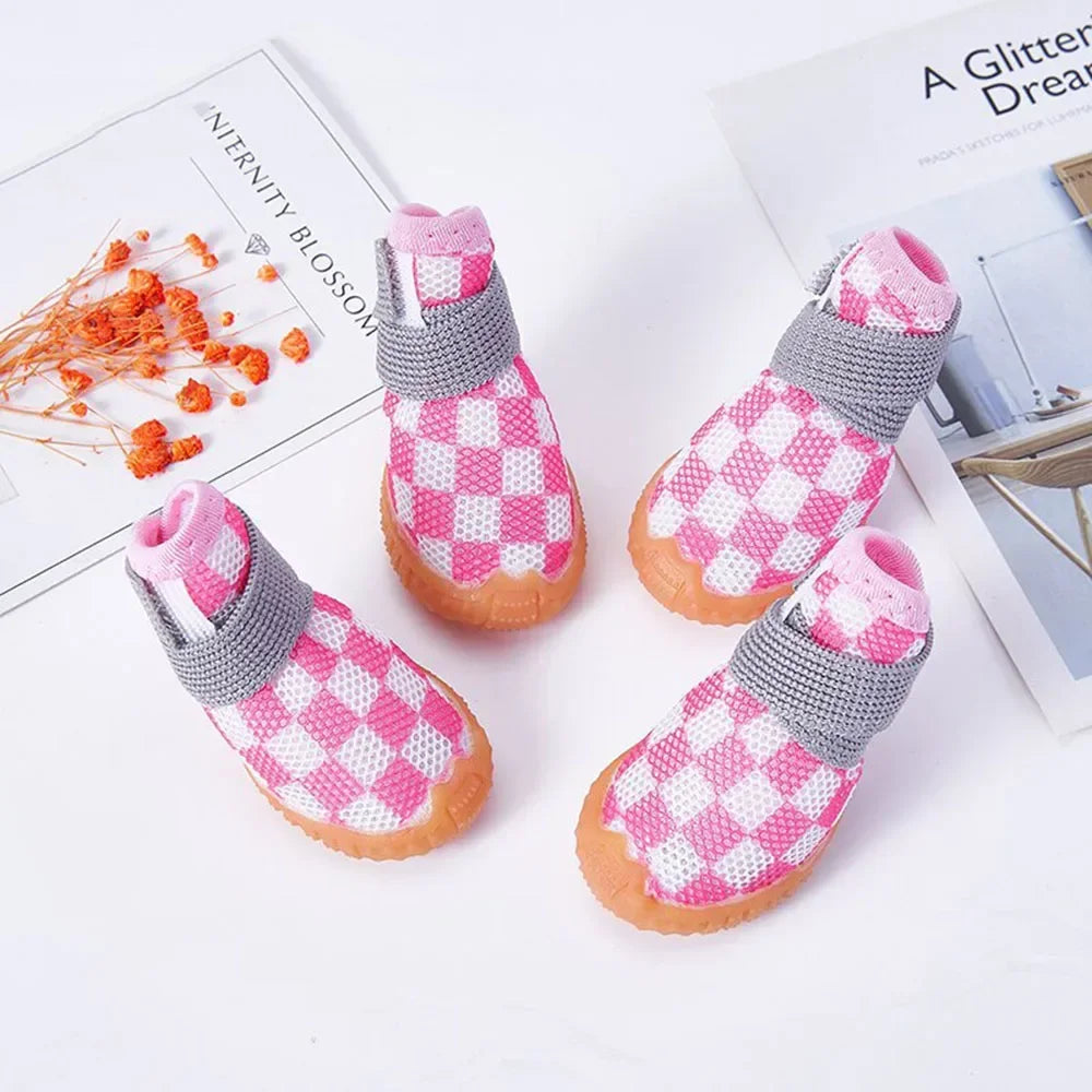Paw-some Summer Dog Shoes: Breathable Anti-Slip Booties