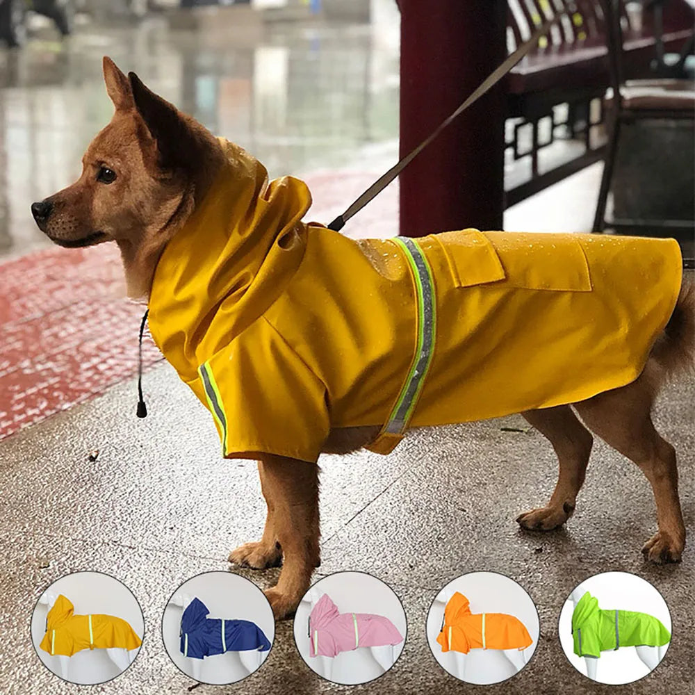 Corgi Style Waterproof Hooded Raincoat for Dogs