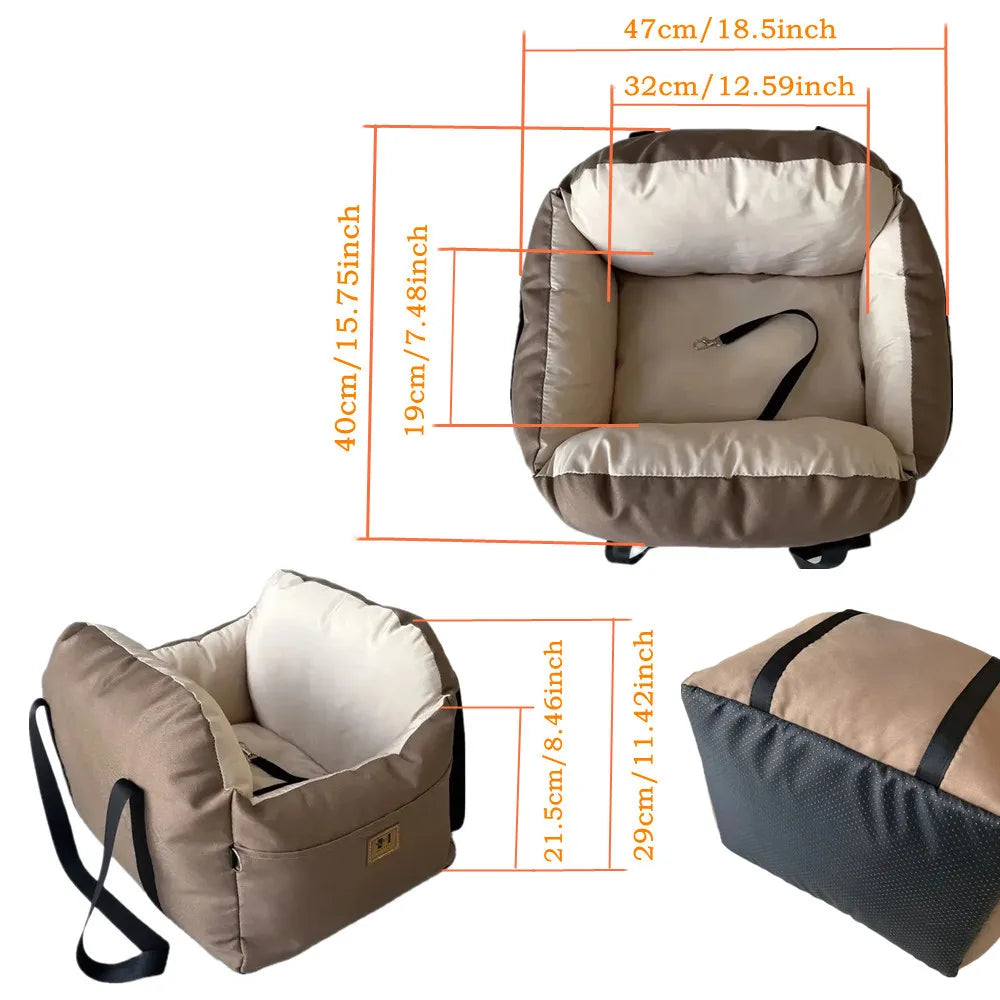 Eco-Friendly Dual-Use Pet Car Seat & Cozy Nest