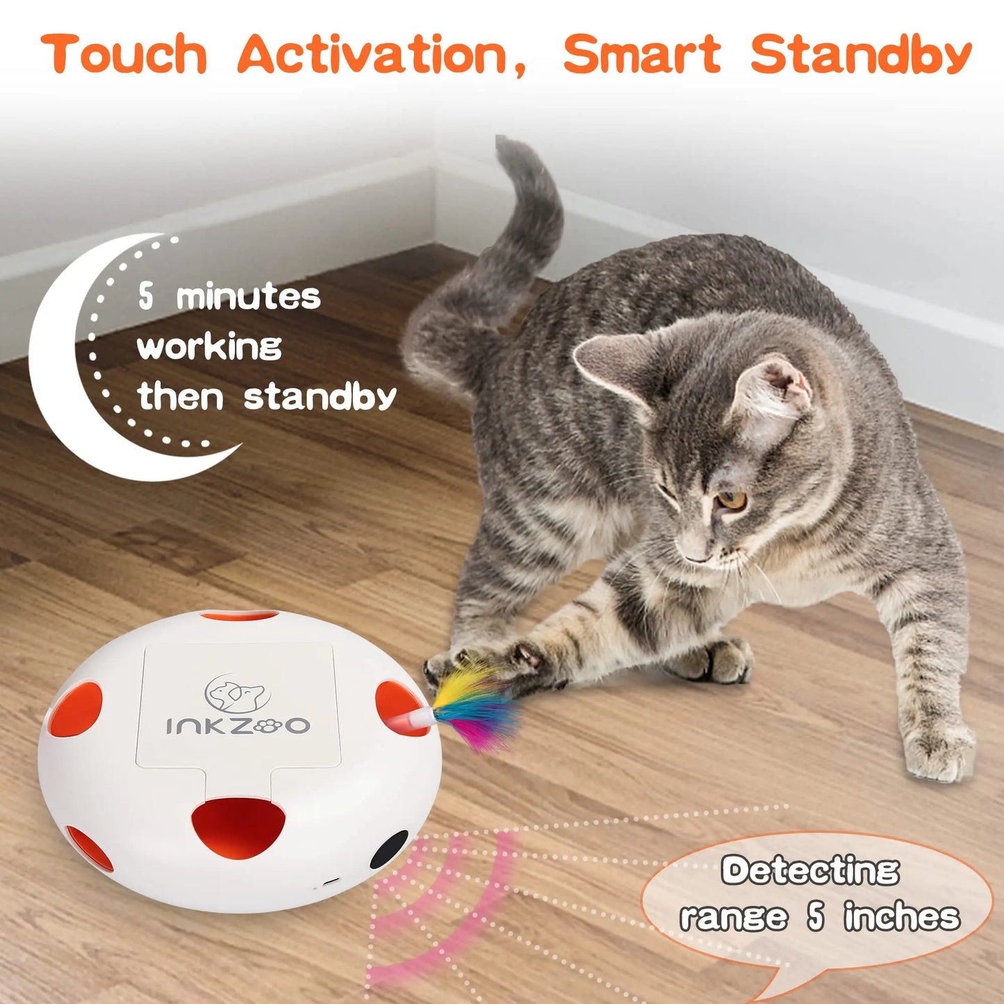 Mystery Paw Electric Interactive Feather Cat Toy - Endless Fun for Indoor Cats