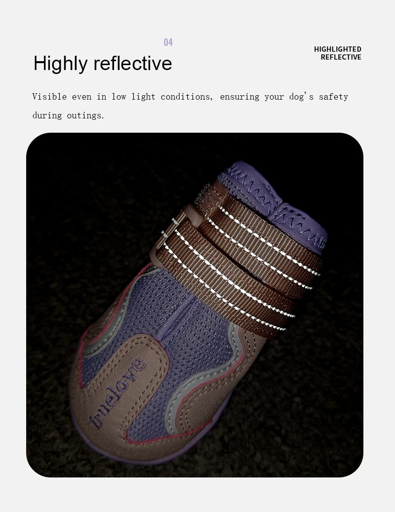 Truelove Breathable Dog Boots - Soft & Protective Outdoor Shoes