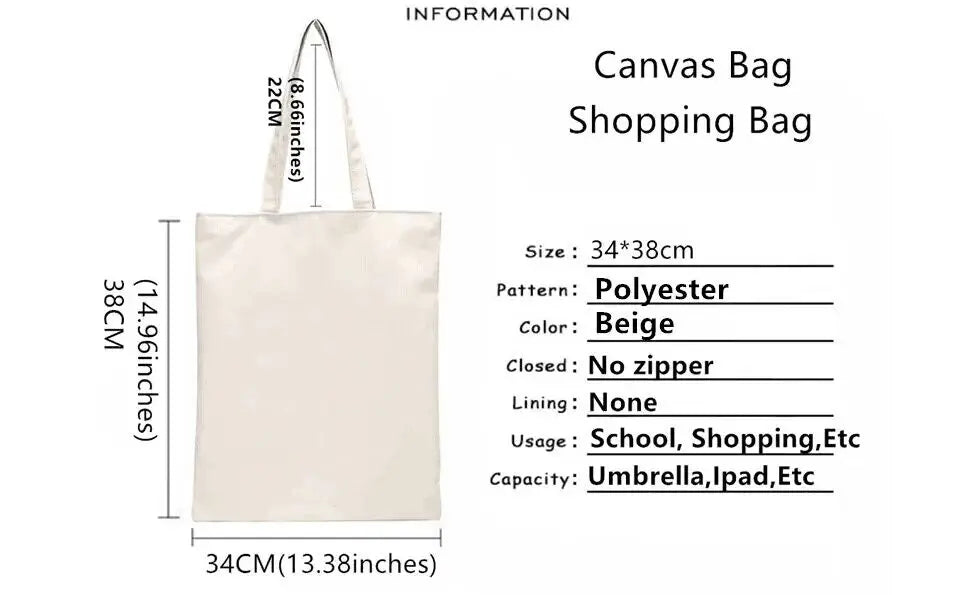 2Pcs Embroidered Dog Lover's Canvas Tote Bag for Travel & Shopping