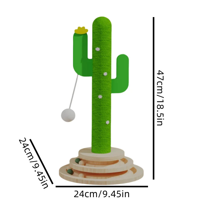 Cactus Ball Scratcher - Fun & Functional Cat Furniture