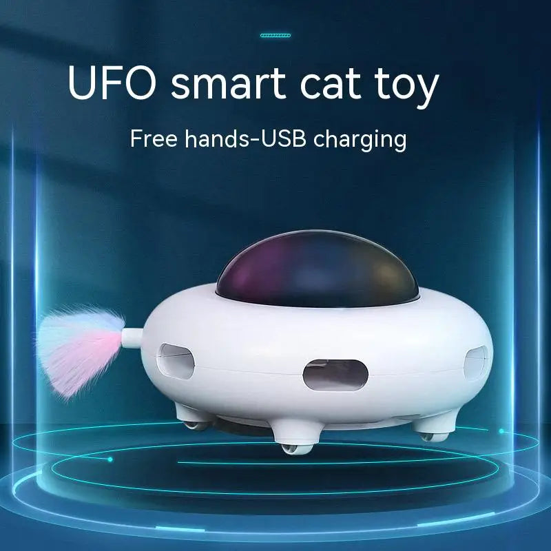Mystery Paw UFO Cat Teaser - Interactive Feather Toy