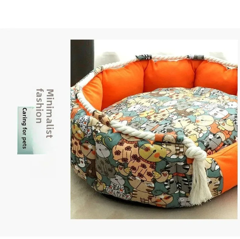 Mystery Paw's Cozy Kitten & Puppy Bed - Breathable Comfort