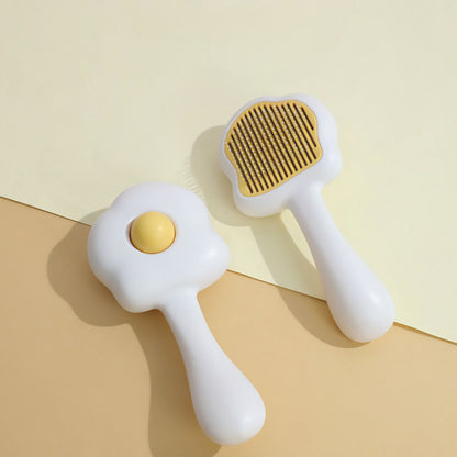 Mystery Paw's Easy-Clean Pet Grooming Brush - Perfect for Cats & Dogs