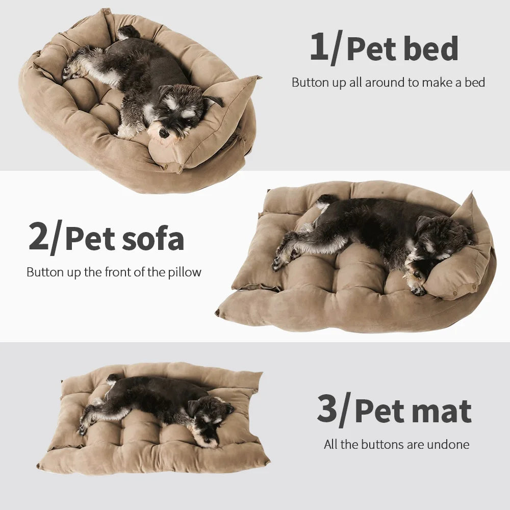Mystery Paw 3-in-1 Cozy Bed for Cats & Dogs: Ultimate Comfort