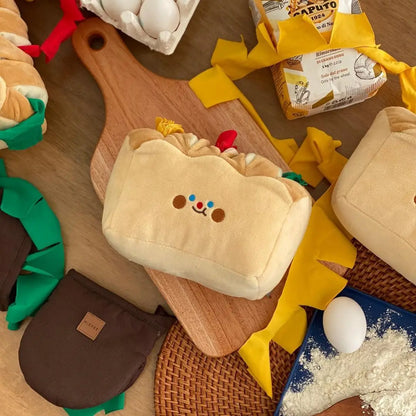 Mystery Paw Interactive Bread Toast Dog Chew Toy