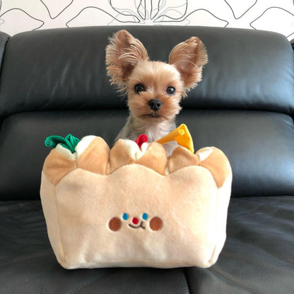 Mystery Paw Interactive Bread Toast Dog Chew Toy