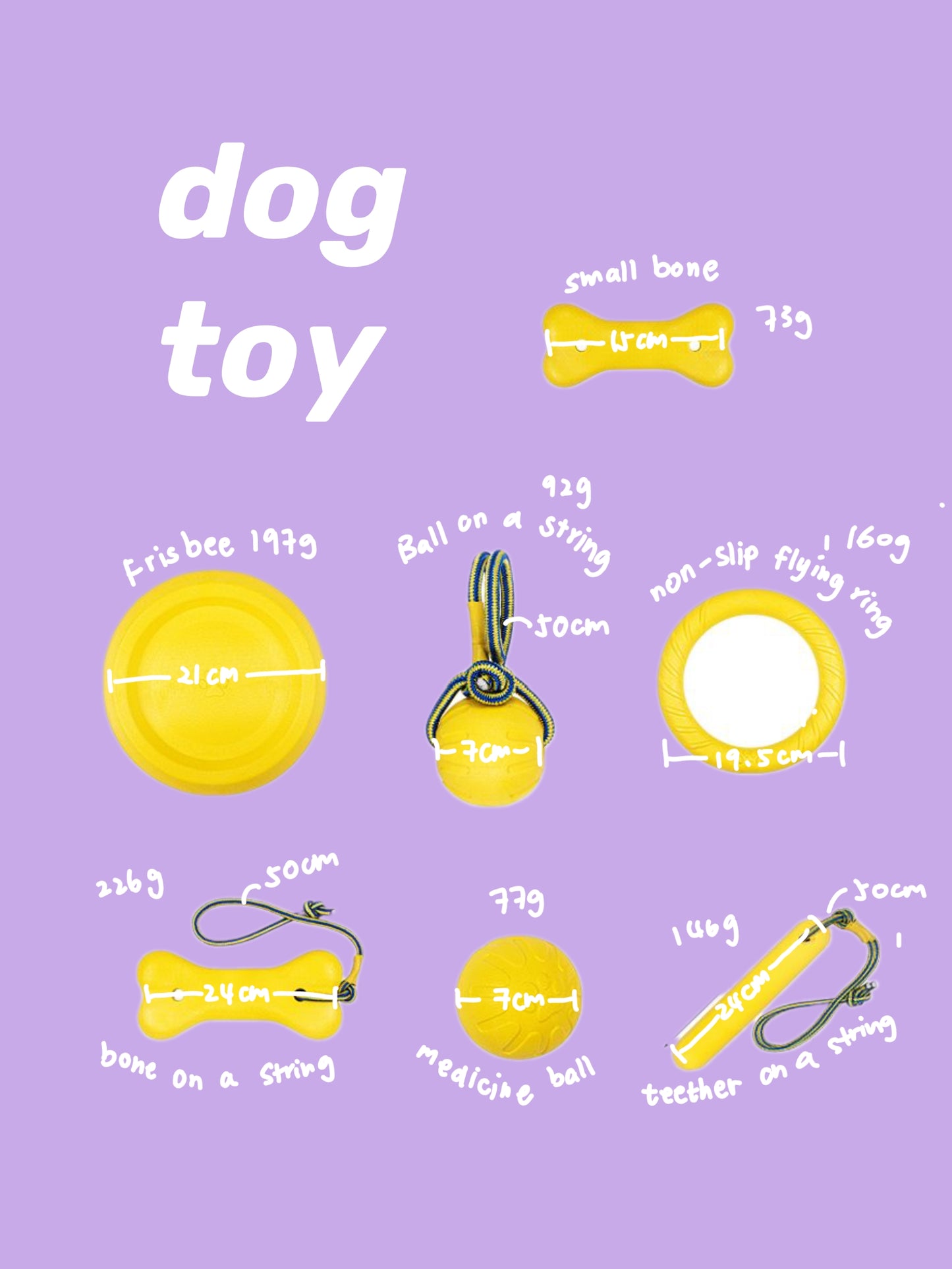 Indestructible Yellow Dog Toy Collection: Fetch, Tug, & Chew Fun!