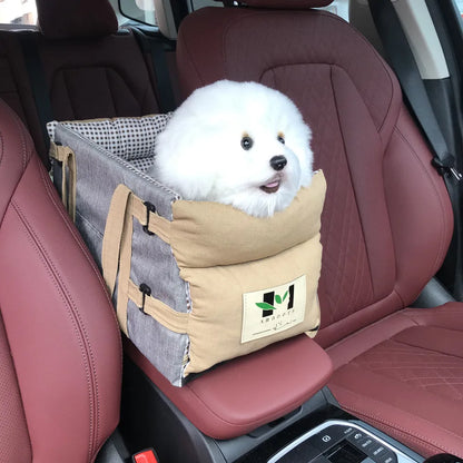 Mystery Paw Portable Pet Car Seat & Carrier - Safe Travels for Small Dogs & Cats