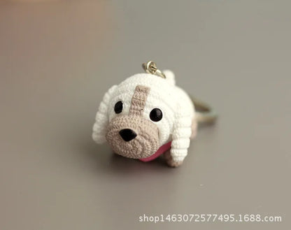 Cartoon Resin Dog Keychain - Cute & Trendy Pet Pendant