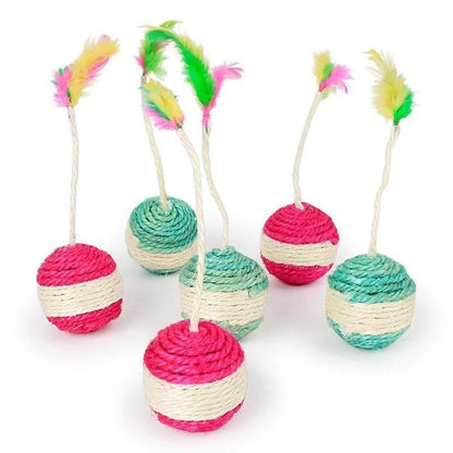 Mystery Paw Interactive Sisal Scratching Ball for Cats