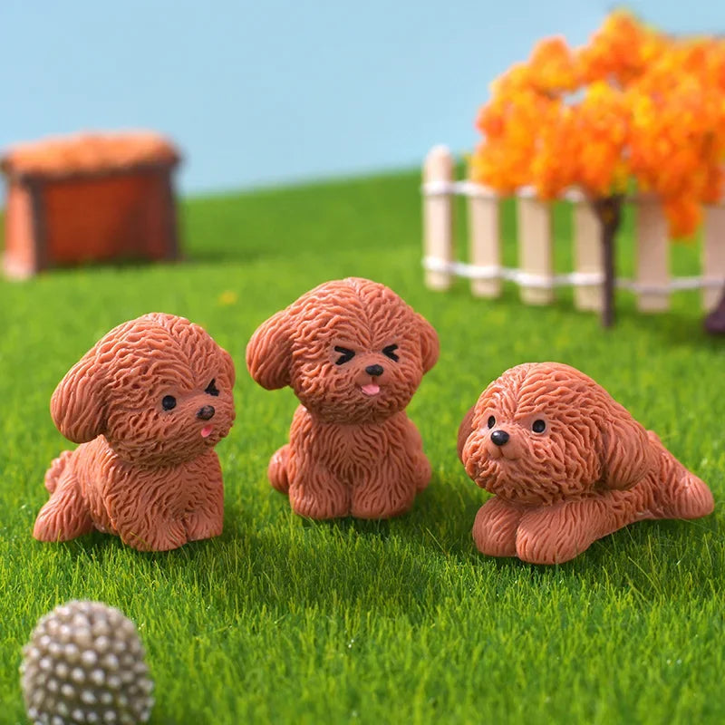 3D Cute Puppy Shoe Charms: Brown Teddy Dog Buckles for Sandals & Clogs