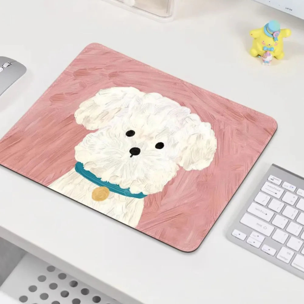 Mystery Paw Cartoon Dog Keyboard Mat - Fun Anti-Slip Desk Accessory