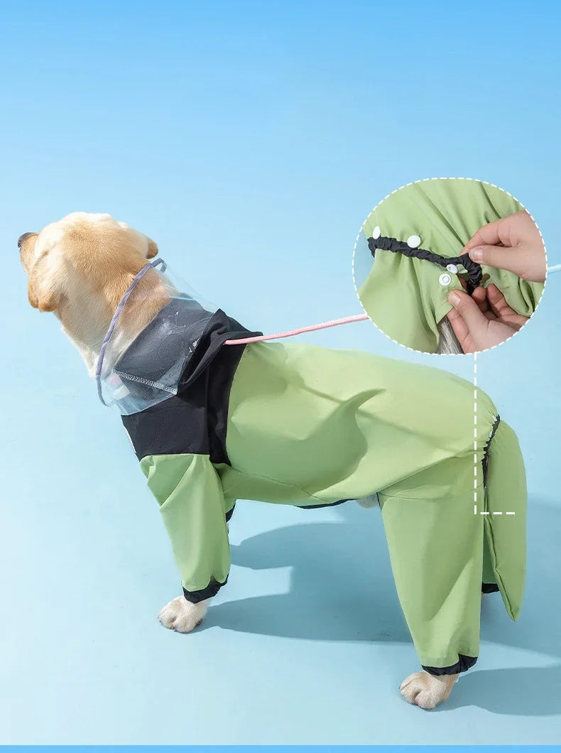 Mystery Paw Dog & Cat Hooded Rain Poncho