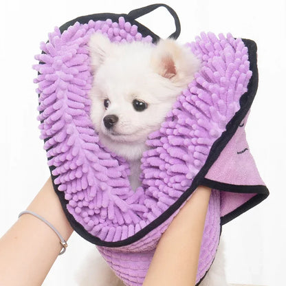 Quick-Dry Dog Bath Robe Towel - Soft & Absorbent Pet Cleaning Essential