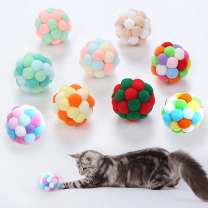 Mystery Paw Colorful Handmade Bell Ball - Interactive Cat Toy